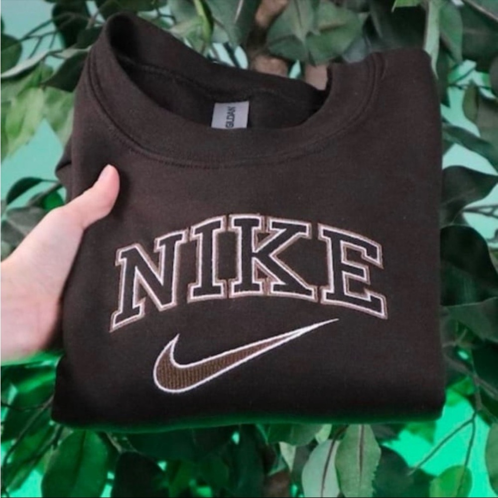 Custom Nike Letters Black Sweatshirt
